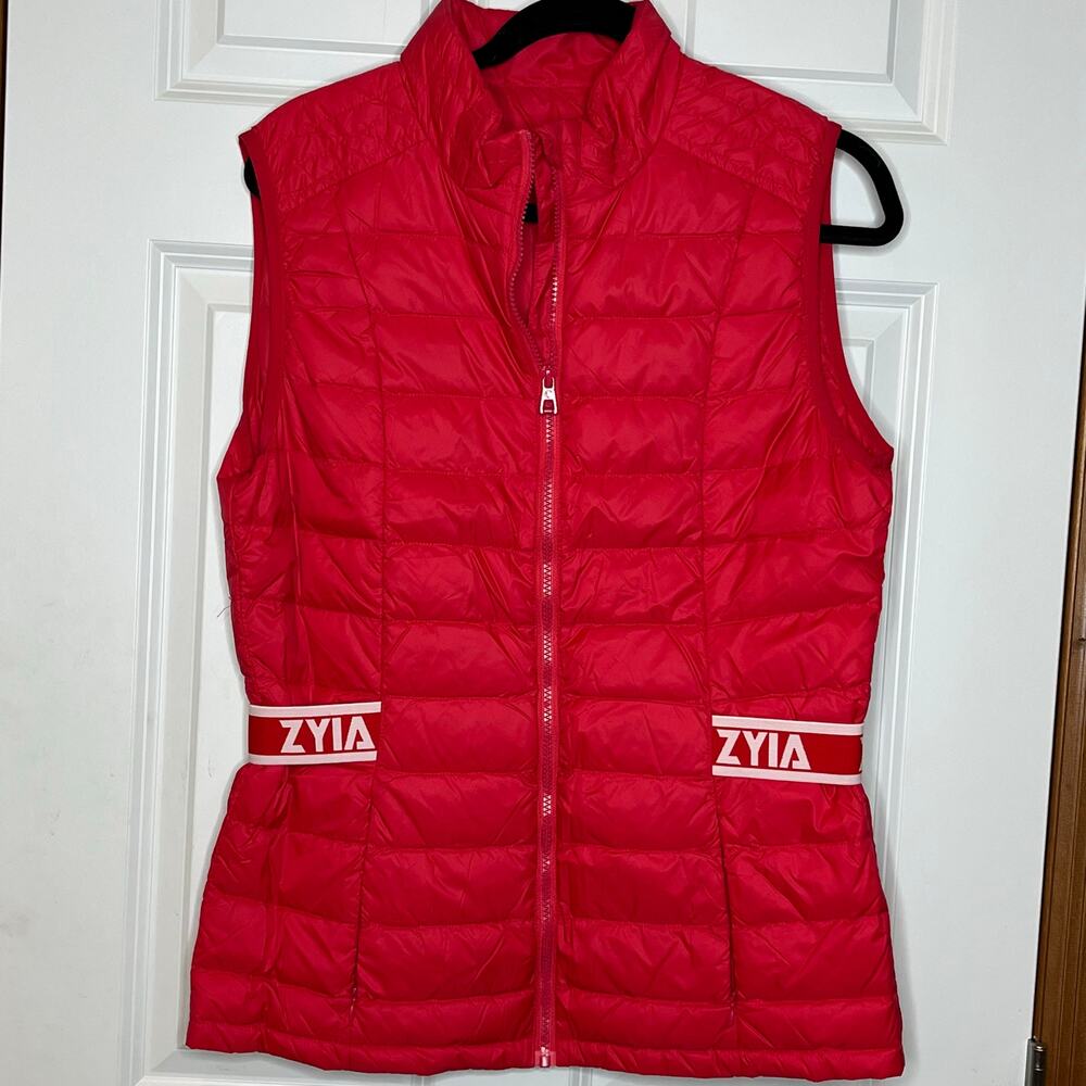 Zyia Active Alpine Red Down Feather Filled Puffer Vest XL